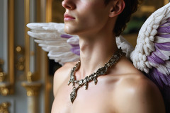 Male Angels of the Holy Divine - The Young & The Beautiful: AI Fantasy Photos of Handsome Male Angels in Elegant Divine Armor,living in the golden city,with Vibrant Holy Wings.
