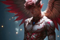 Male Angels of the Holy Divine - The Young & The Beautiful: AI Fantasy Photos of Handsome Male Angels in Elegant Divine Armor,living in the golden city,with Vibrant Holy Wings.