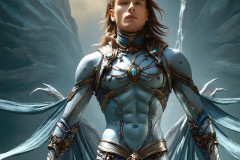 Male Angels of the Holy Divine - The Young & The Beautiful: AI Fantasy Photos of Handsome Male Angels in Elegant Divine Armor,living in the golden city,with Vibrant Holy Wings.