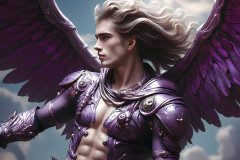 Male Angels of the Holy Divine - The Young & The Beautiful: AI Fantasy Photos of Handsome Male Angels in Elegant Divine Armor,living in the golden city,with Vibrant Holy Wings.