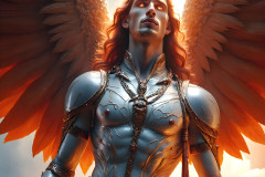 Male Angels of the Holy Divine - The Young & The Beautiful: AI Fantasy Photos of Handsome Male Angels in Elegant Divine Armor,living in the golden city,with Vibrant Holy Wings.