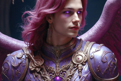 Male Angels of the Holy Divine - The Young & The Beautiful: AI Fantasy Photos of Handsome Male Angels in Elegant Divine Armor,living in the golden city,with Vibrant Holy Wings.