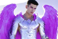 Male Angels of the Holy Divine - The Young & The Beautiful: AI Fantasy Photos of Handsome Male Angels in Elegant Divine Armor,living in the golden city,with Vibrant Holy Wings.