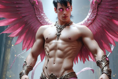 Male Angels of the Holy Divine - The Young & The Beautiful: AI Fantasy Photos of Handsome Male Angels in Elegant Divine Armor,living in the golden city,with Vibrant Holy Wings.