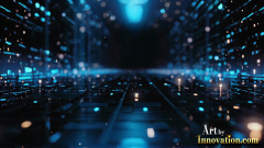 Amazing Graphics Art Collection: Blue & Black Technology - HD Desktop Wallpaper Background 4k.