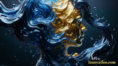 Metallic Liquid Shapes Wallpaper Backgrounds - HD Desktop Wallpaper Background.