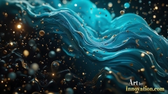 Metallic Fluids in Motion Wallpaper Backgrounds - HD Desktop Wallpaper Background 4k.