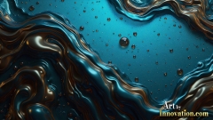 Metallic Fluids in Motion Wallpaper Backgrounds - HD Desktop Wallpaper Background 4k.