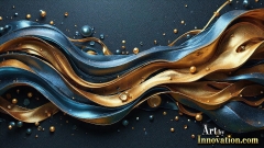 Metallic Fluids in Motion Wallpaper Backgrounds - HD Desktop Wallpaper Background 4k.