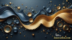 Metallic Fluids in Motion Wallpaper Backgrounds - HD Desktop Wallpaper Background 4k.