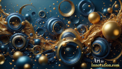 Metallic Fluids in Motion Wallpaper Backgrounds - HD Desktop Wallpaper Background 4k.