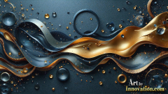 Metallic Fluids in Motion Wallpaper Backgrounds - HD Desktop Wallpaper Background 4k.