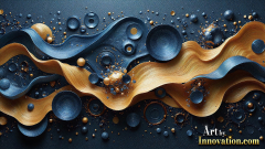 Metallic Fluids in Motion Wallpaper Backgrounds - HD Desktop Wallpaper Background 4k.