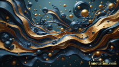 Metallic Fluids in Motion Wallpaper Backgrounds - HD Desktop Wallpaper Background 4k.