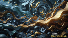 Metallic Fluids in Motion Wallpaper Backgrounds - HD Desktop Wallpaper Background 4k.