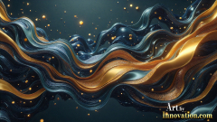 Metallic Fluids in Motion Wallpaper Backgrounds - HD Desktop Wallpaper Background 4k.
