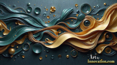 Metallic Fluids in Motion Wallpaper Backgrounds - HD Desktop Wallpaper Background 4k.