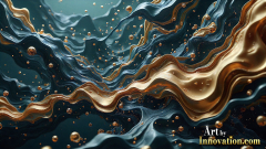 Metallic Fluids in Motion Wallpaper Backgrounds - HD Desktop Wallpaper Background 4k.