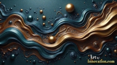 Metallic Fluids in Motion Wallpaper Backgrounds - HD Desktop Wallpaper Background 4k.