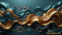 Metallic Fluids in Motion Wallpaper Backgrounds - HD Desktop Wallpaper Background 4k.