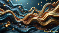 Metallic Fluids in Motion Wallpaper Backgrounds - HD Desktop Wallpaper Background 4k.