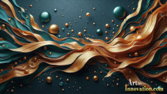 Metallic Fluids in Motion Wallpaper Backgrounds - HD Desktop Wallpaper Background 4k.