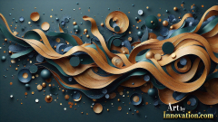 Metallic Fluids in Motion Wallpaper Backgrounds - HD Desktop Wallpaper Background 4k.
