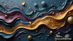 Metallic Fluids in Motion Wallpaper Backgrounds - HD Desktop Wallpaper Background 4k.