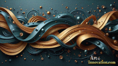Metallic Fluids in Motion Wallpaper Backgrounds - HD Desktop Wallpaper Background 4k.