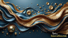 Metallic Fluids in Motion Wallpaper Backgrounds - HD Desktop Wallpaper Background 4k.
