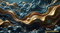 Metallic Fluids in Motion Wallpaper Backgrounds - HD Desktop Wallpaper Background 4k.