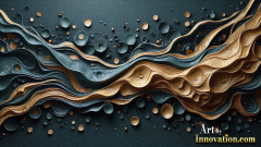 Metallic Fluids in Motion Wallpaper Backgrounds - HD Desktop Wallpaper Background 4k.