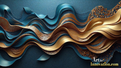 Metallic Fluids in Motion Wallpaper Backgrounds - HD Desktop Wallpaper Background 4k.