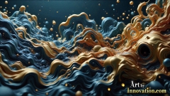 Metallic Fluids in Motion Wallpaper Backgrounds - HD Desktop Wallpaper Background 4k.