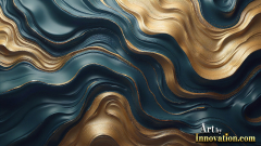 Metallic Fluids in Motion Wallpaper Backgrounds - HD Desktop Wallpaper Background 4k.