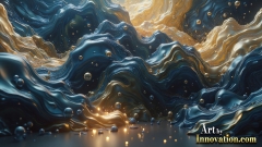 Metallic Fluids in Motion Wallpaper Backgrounds - HD Desktop Wallpaper Background 4k.