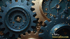 Amazing Graphics Art Collection: Modern Metallic Gears - HD Desktop Wallpaper & Backgrounds.