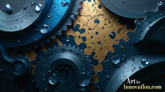 Amazing Graphics Art Collection: Modern Metallic Gears - HD Desktop Wallpaper & Backgrounds.