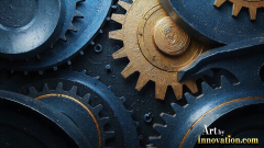 Amazing Graphics Art Collection: Modern Metallic Gears - HD Desktop Wallpaper & Backgrounds.