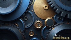Amazing Graphics Art Collection: Modern Metallic Gears - HD Desktop Wallpaper & Backgrounds.