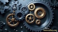 Amazing Graphics Art Collection: Modern Metallic Gears - HD Desktop Wallpaper & Backgrounds.