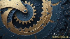 Amazing Graphics Art Collection: Modern Metallic Gears - HD Desktop Wallpaper & Backgrounds.