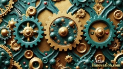 Amazing Graphics Art Collection: Modern Metallic Gears - HD Desktop Wallpaper & Backgrounds.