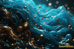 Metallic Fluids in Motion Wallpaper Backgrounds - HD Desktop Wallpaper Background 4k.
