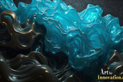 Metallic Fluids in Motion Wallpaper Backgrounds - HD Desktop Wallpaper Background 4k.