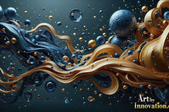 Metallic Fluids in Motion Wallpaper Backgrounds - HD Desktop Wallpaper Background 4k.