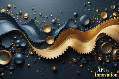 Metallic Fluids in Motion Wallpaper Backgrounds - HD Desktop Wallpaper Background 4k.