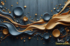 Metallic Fluids in Motion Wallpaper Backgrounds - HD Desktop Wallpaper Background 4k.