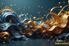 Metallic Fluids in Motion Wallpaper Backgrounds - HD Desktop Wallpaper Background 4k.