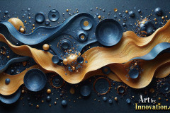 Metallic Fluids in Motion Wallpaper Backgrounds - HD Desktop Wallpaper Background 4k.